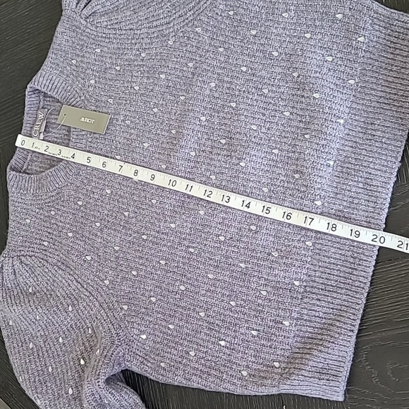 NWT J. Crew Puff-sleeve rhinestone sweater in Supersoft yarn - Picture 3 of 5